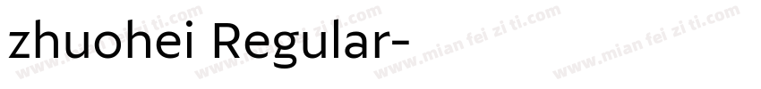 zhuohei Regular字体转换